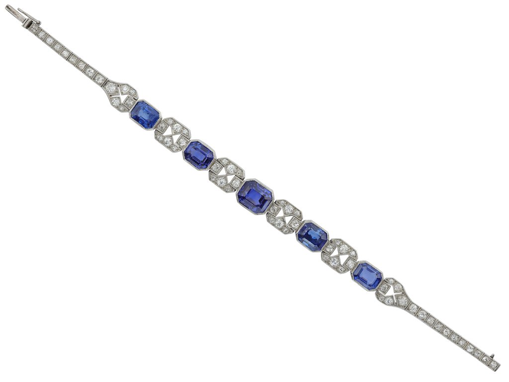 Art Deco sapphire and diamond bracelet, circa 1935