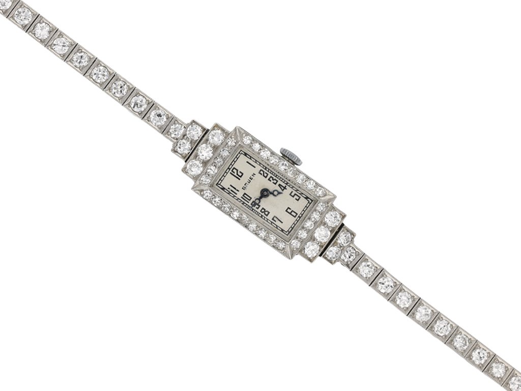 Gruen diamond set wristwatch berganza hatton garden