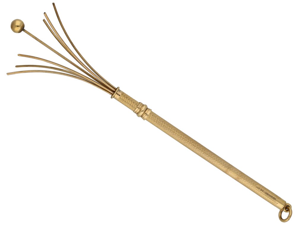 Yellow gold swizzle stick berganza hatton garden