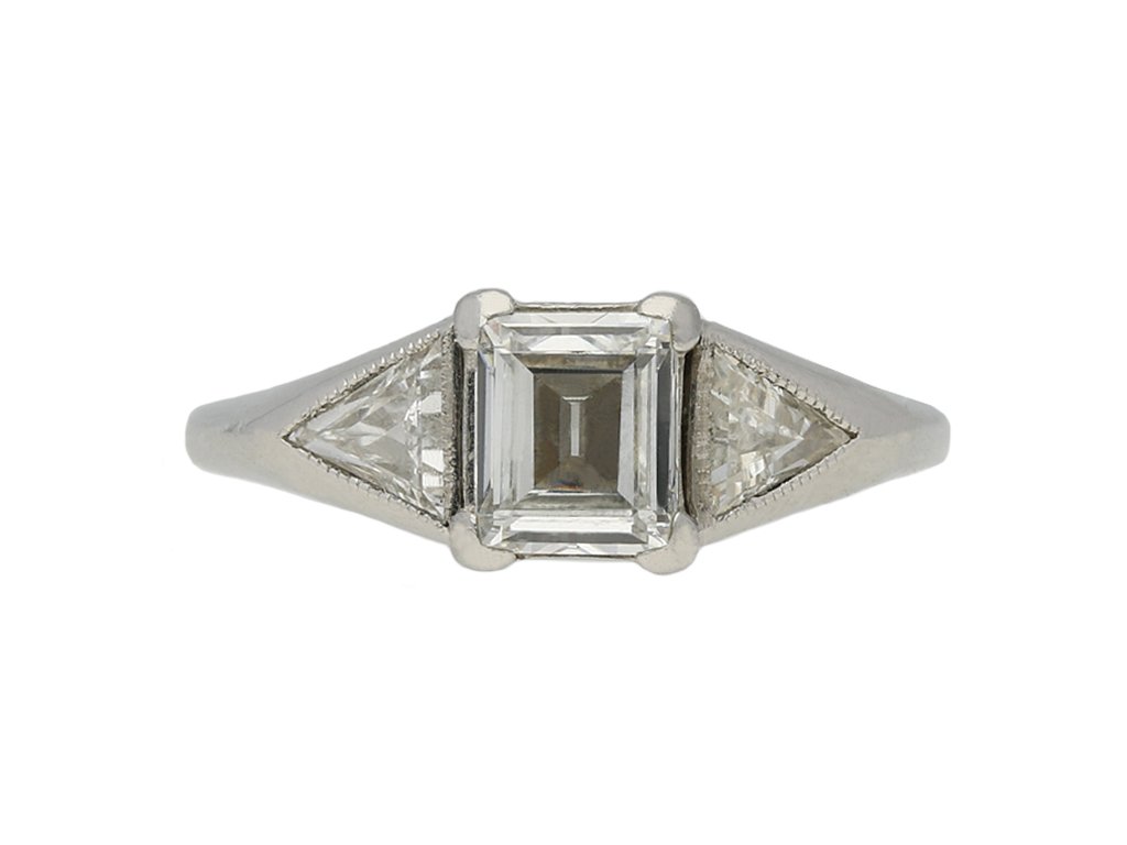 Art Deco solitaire diamond engagement ring berganza hatton garden