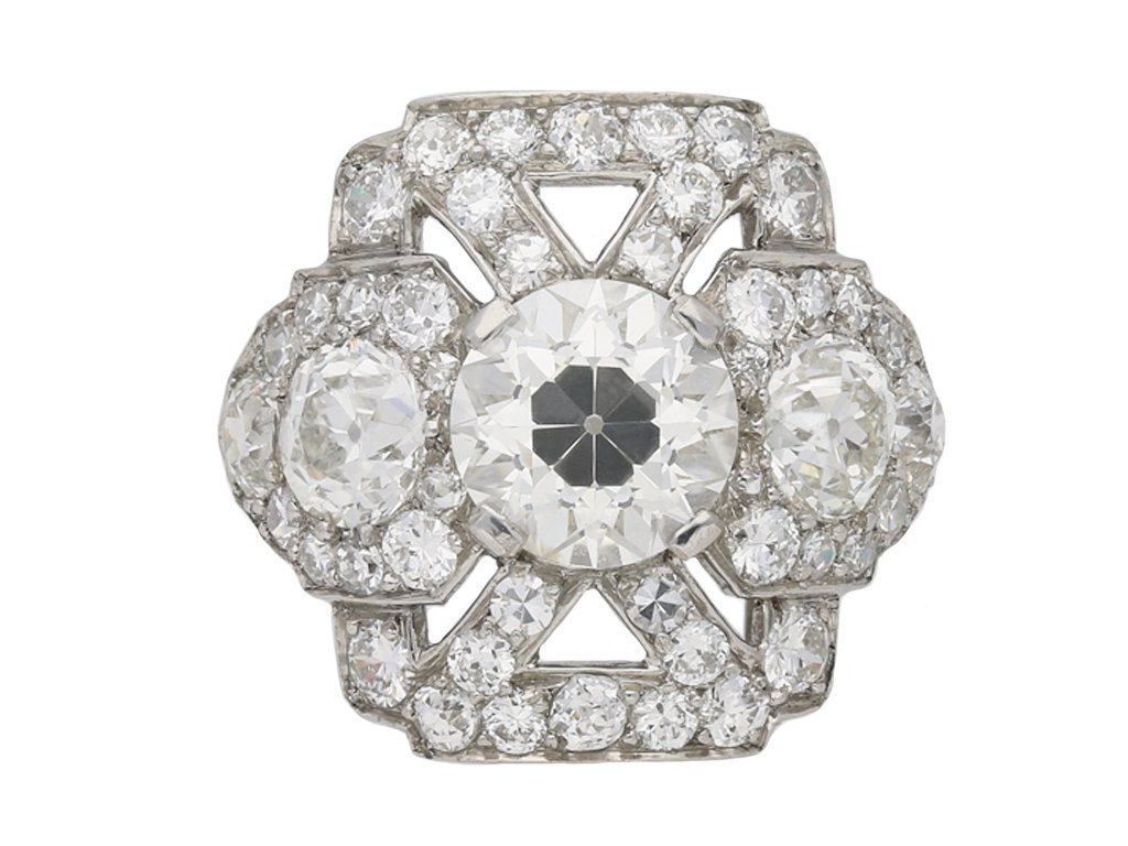 Ornate diamond cluster ring berganza hatton garden