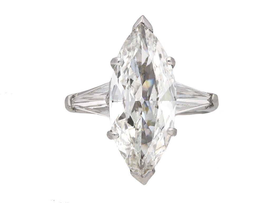 Vintage marquise shape diamond ring berganza hatton garden