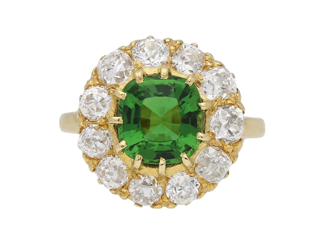 Antique tourmaline and diamond ring berganza hatton garden
