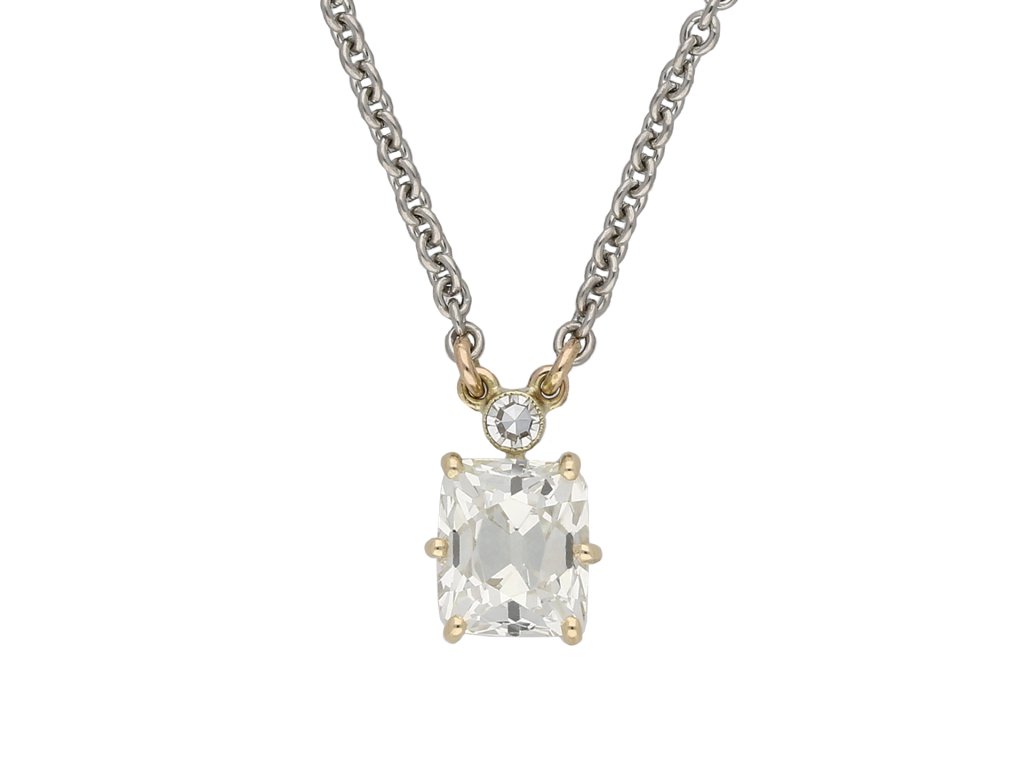 Edwardian old mine diamond pendant berganza hatton garden