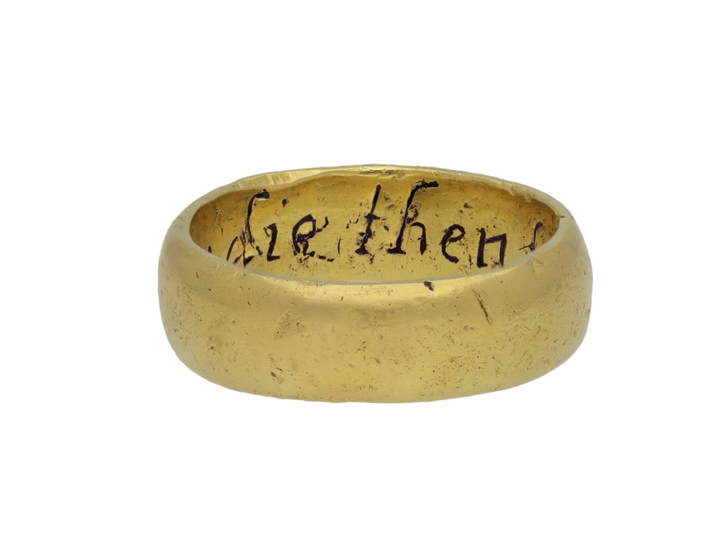 Gold posy ring berganza hatton garden