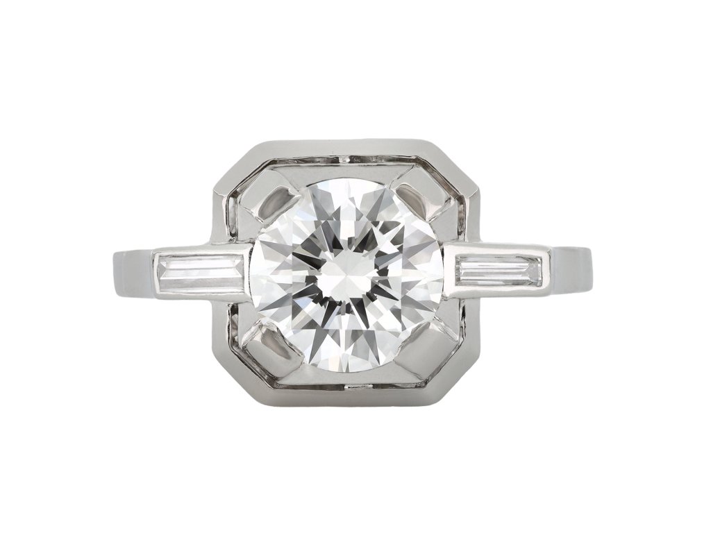 Art Deco diamond ring berganza hatton garden