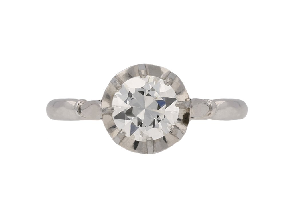 front antique diamond engagement ring hatton garden berganza