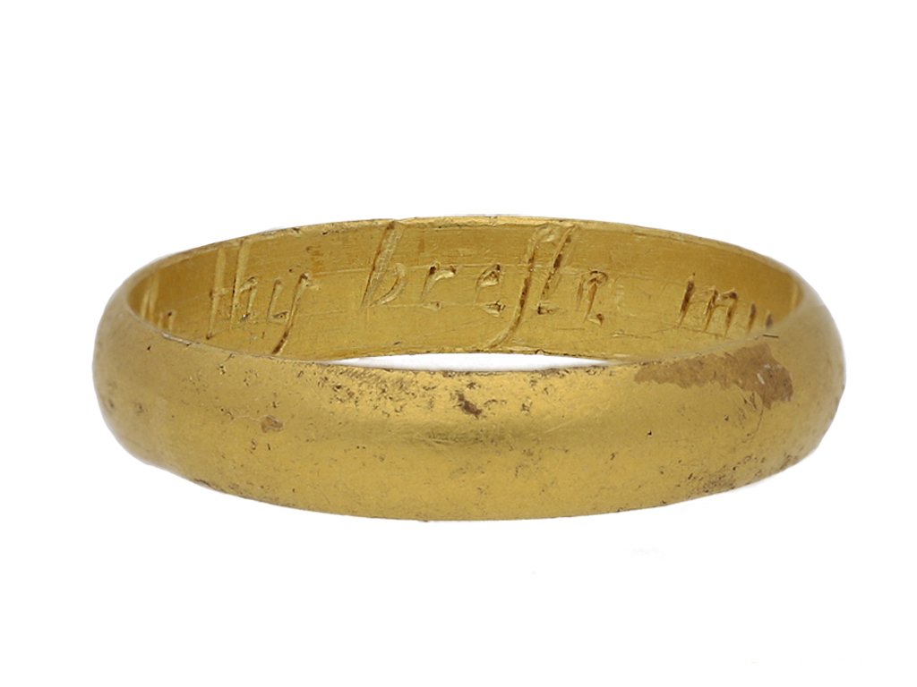front antique gold posy ring berga