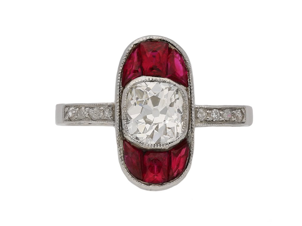 front antique diamond ruby ring hatton garden berganza