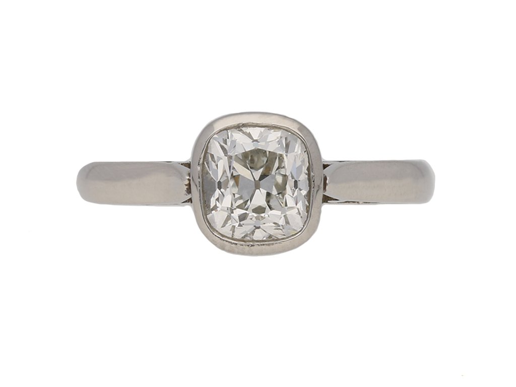front antique diamond engagement ring hatton garden berganza