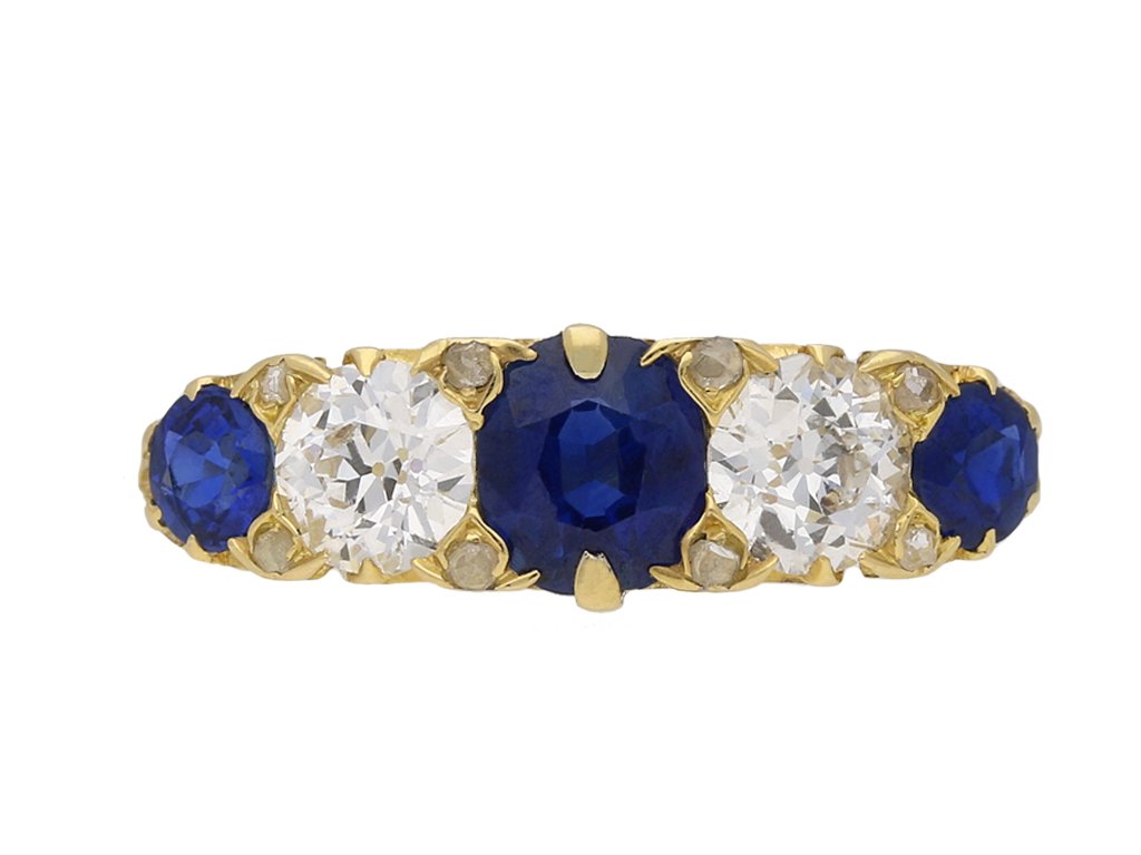 Antique sapphire and diamond ring berganza hatton garden