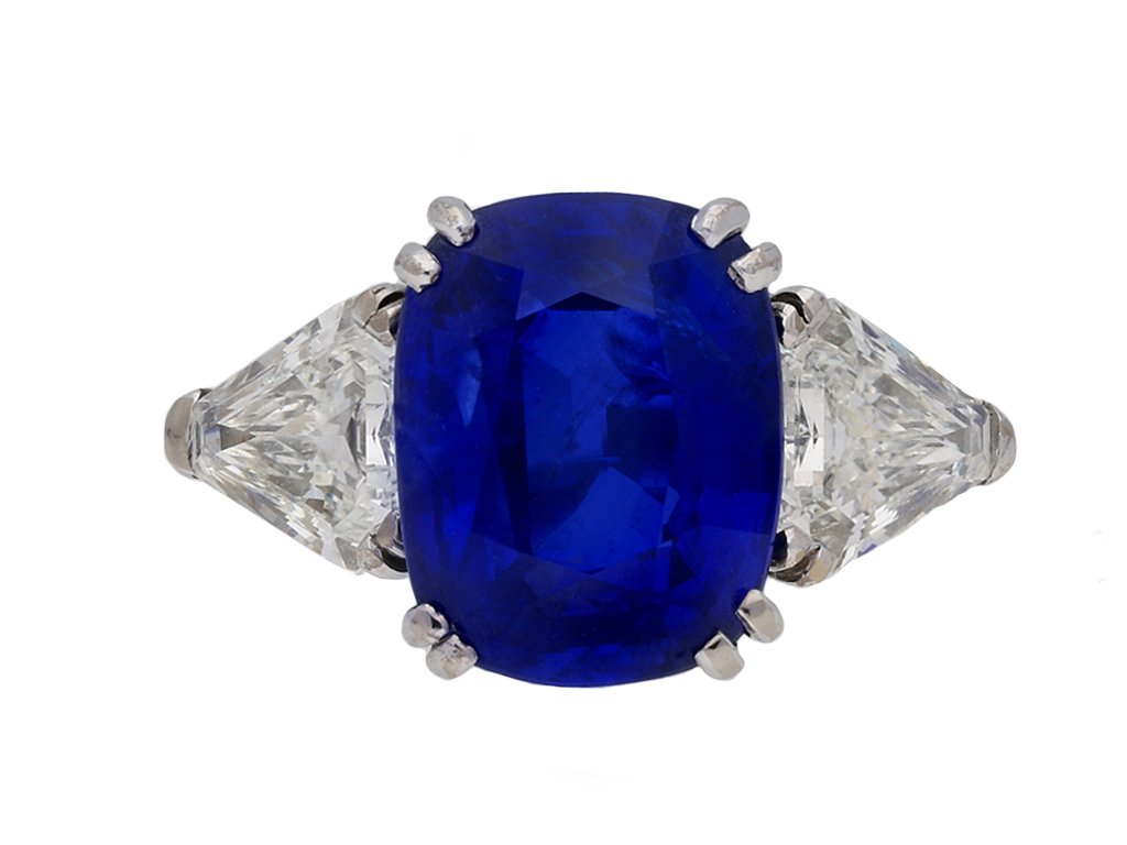 Natural Burmese sapphire diamond ring berganza hatton garden