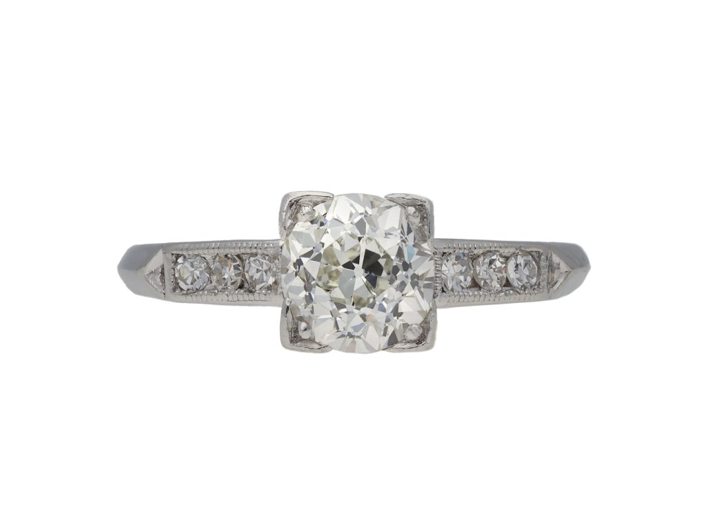 Art Deco diamond engagement ring berganza hatton garden