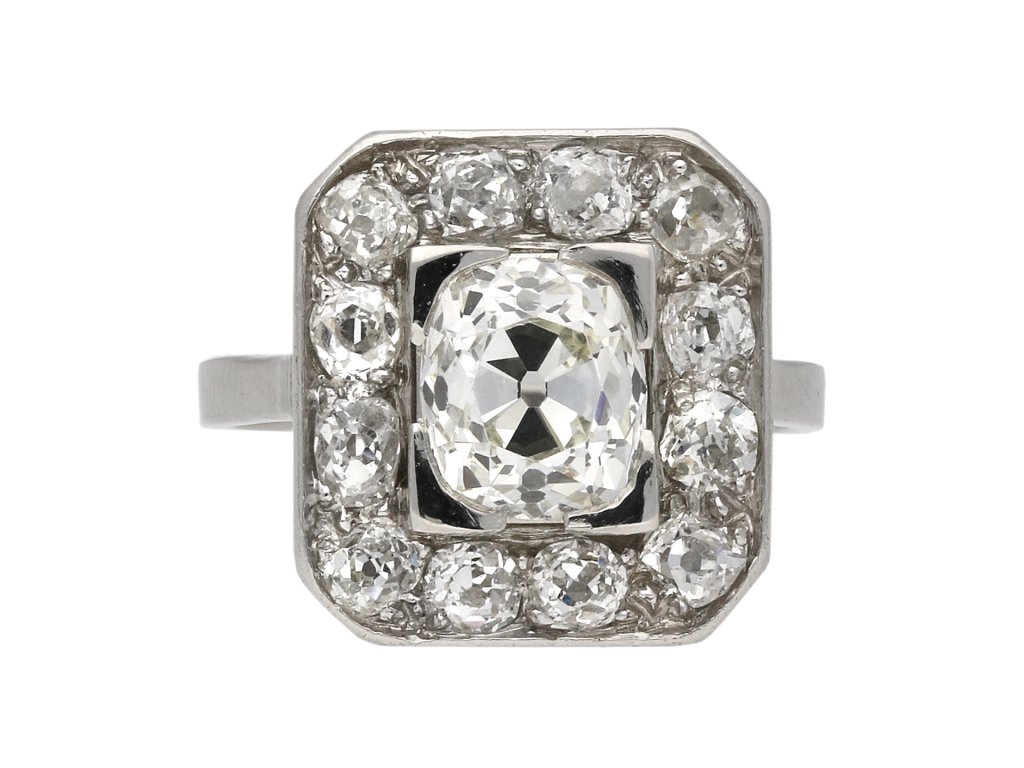 Mellerio Art Deco diamond cluster ring berganza hatton garden