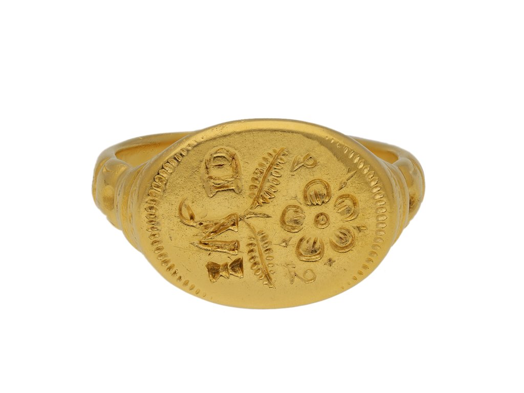 Jacobean gold signet ring berganza hatton garden