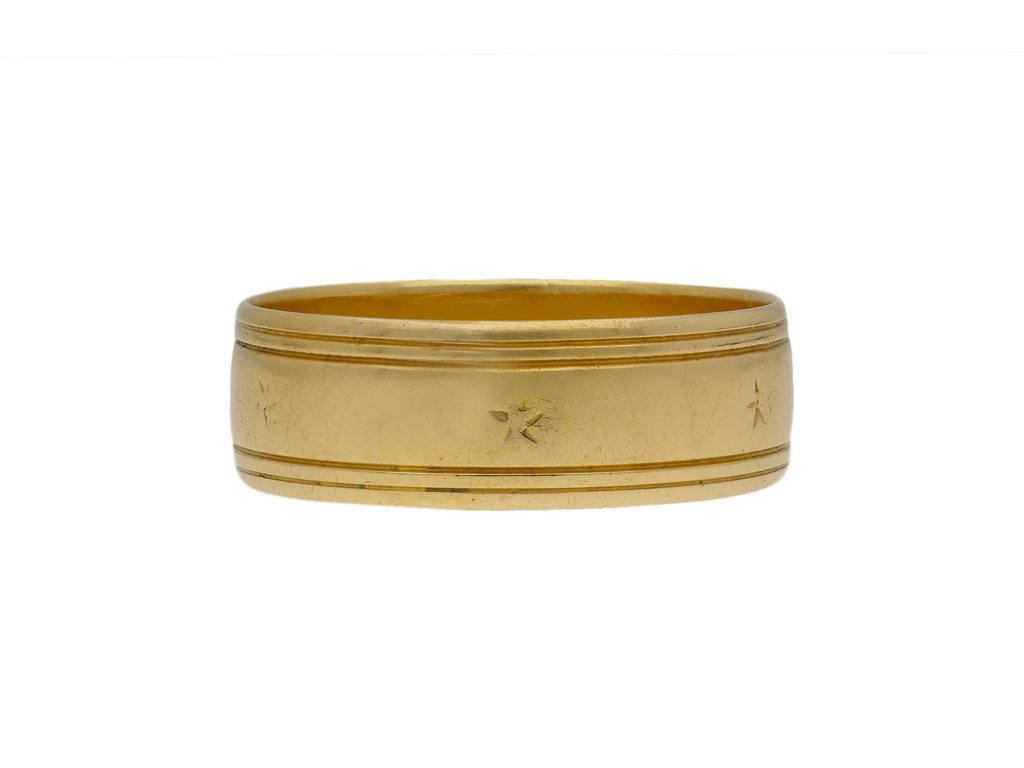Wedding ring in 18ct yellow gold berganza hatton garden