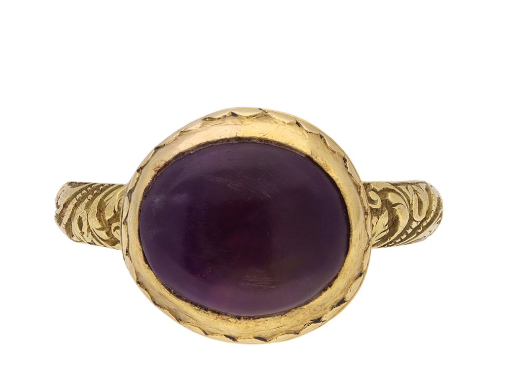 Rare Tudor amethyst ring, circa 16th 17th century. Hatton Garden