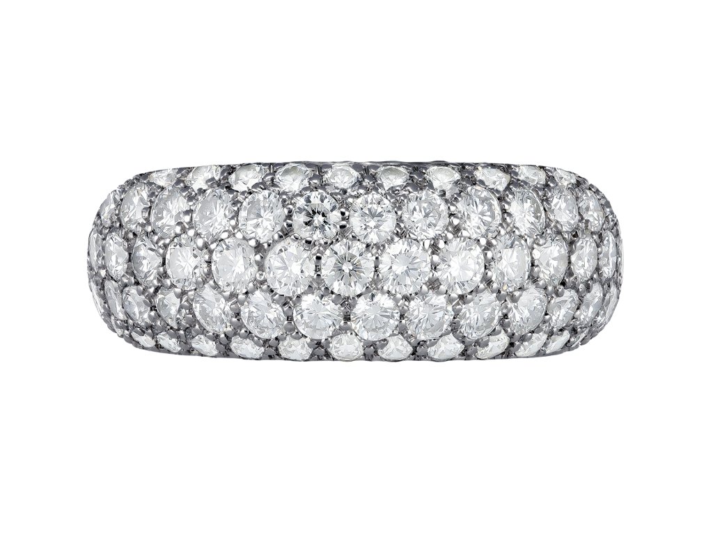 Tiffany & Co. five row diamond ring, American, circa 1970. 