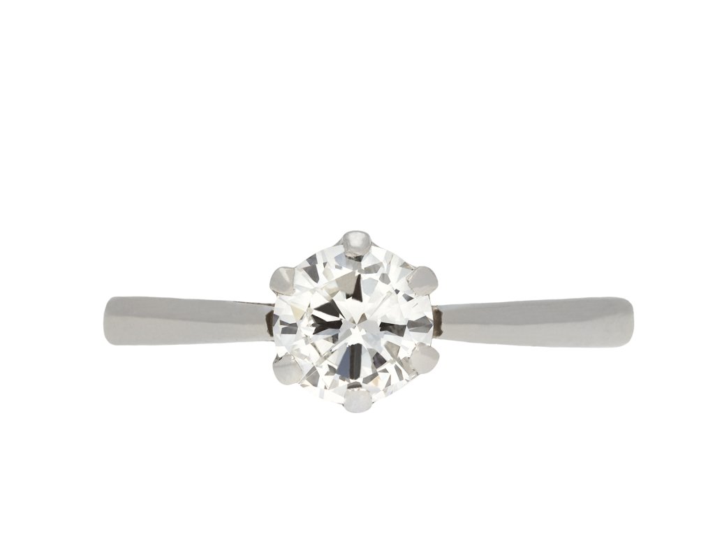 Vintage diamond solitaire ring, circa 1950 hatton garden
