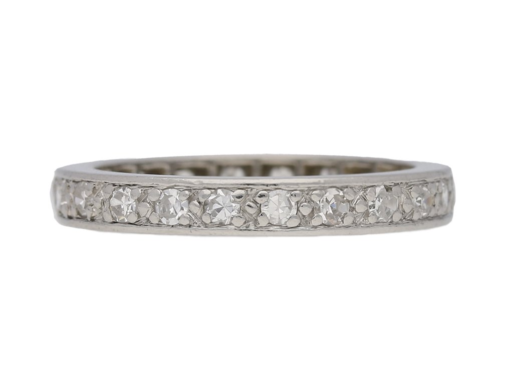 front view Diamond set eternity ring, French, circa 1950. berganza hatton garden 