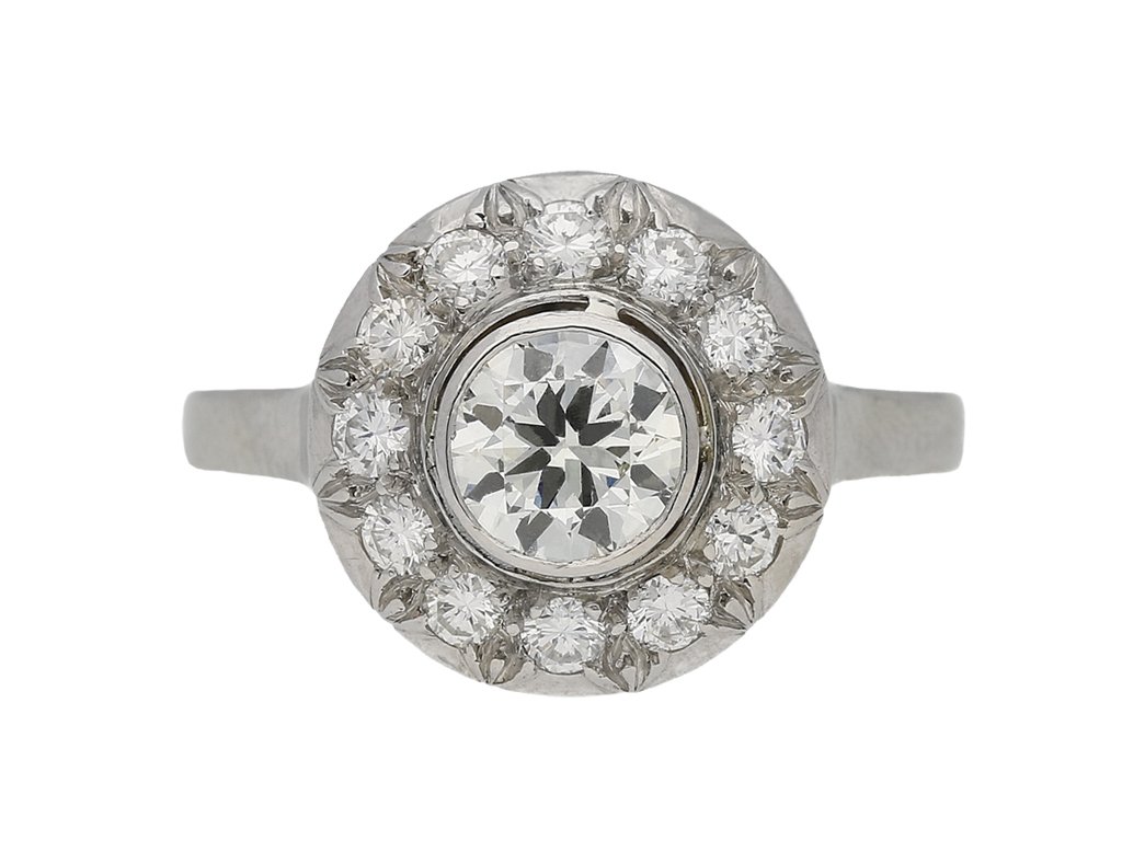  antique Diamond cluster ring berganza hatton garden