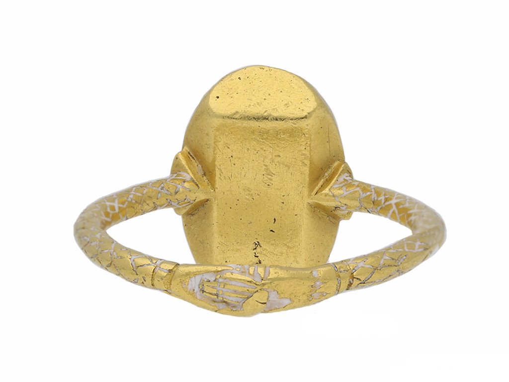 Medieval sapphire fede ring, circa 14th centu | Ref 26431