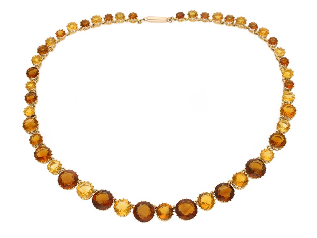 Victorian citrine riviere necklace berganza hatton garden