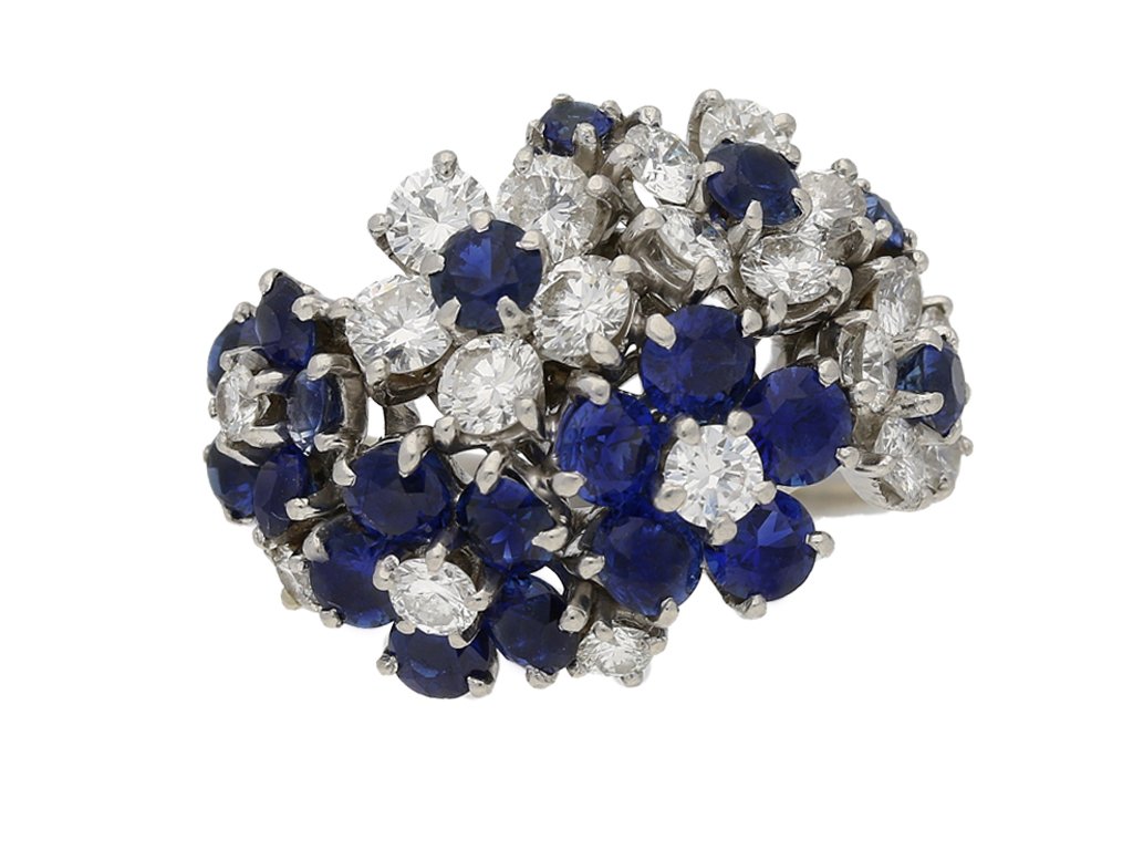 vintage diamond sapphire caldwell ring hatton garden berganza