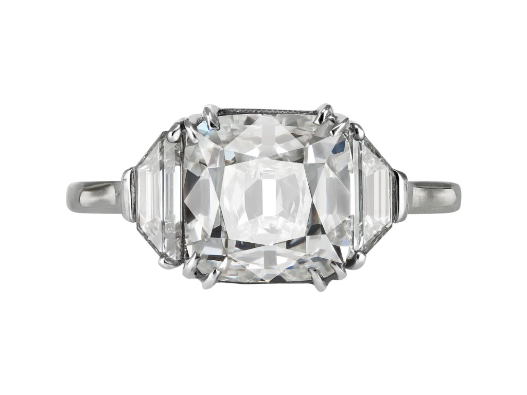 Art Deco old mine diamond solitaire ring, English, circa 1930.