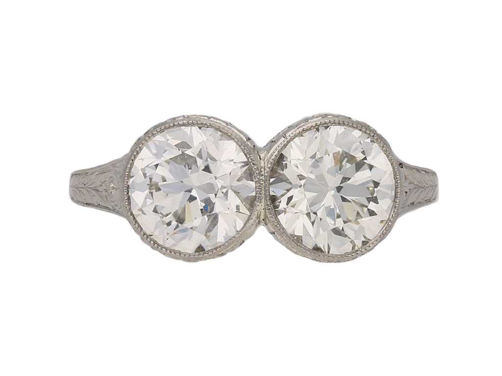  antique diamond two stone ring berganza hatton garden