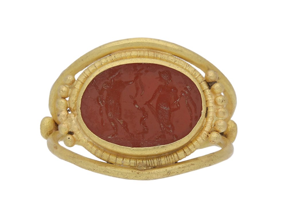 ancient roman gold intaglio ring hatton garden berganza