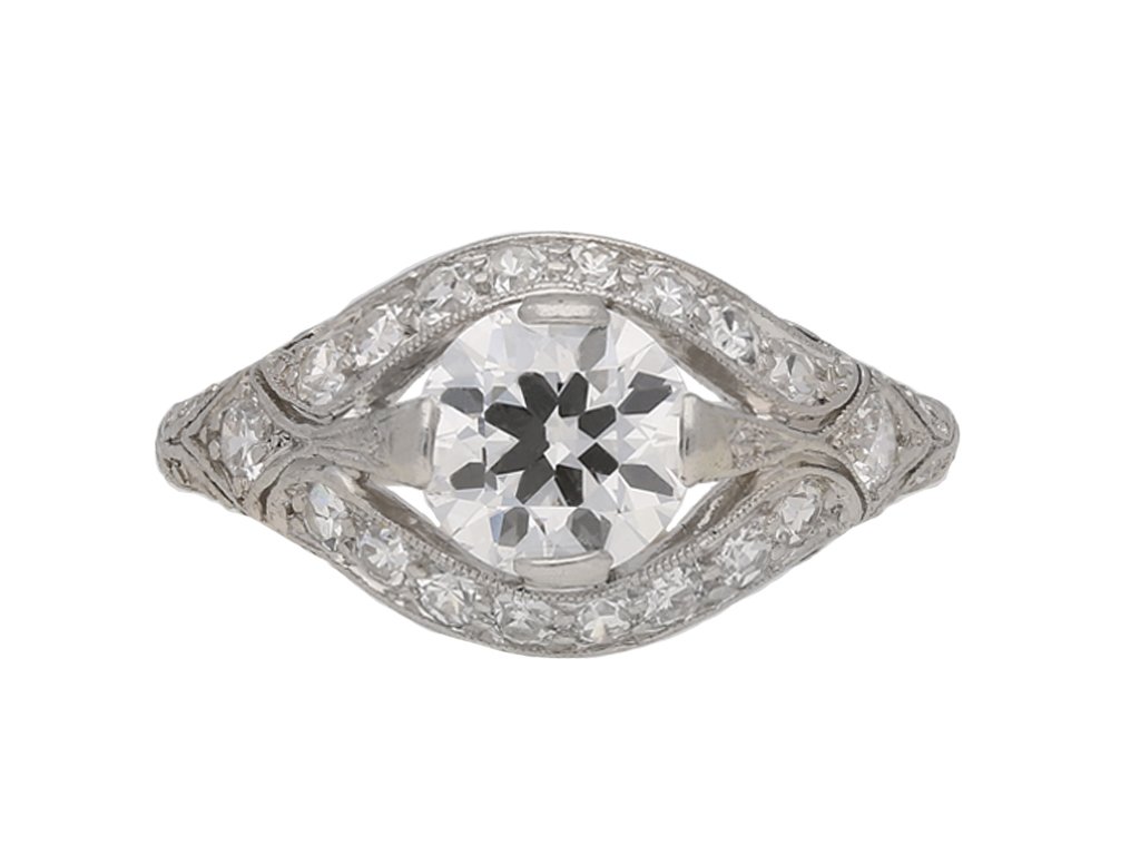 art deco diamond cluster ring berganza hatton garden