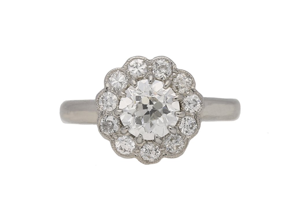  antique cluster diamond ring hatton garden berganza