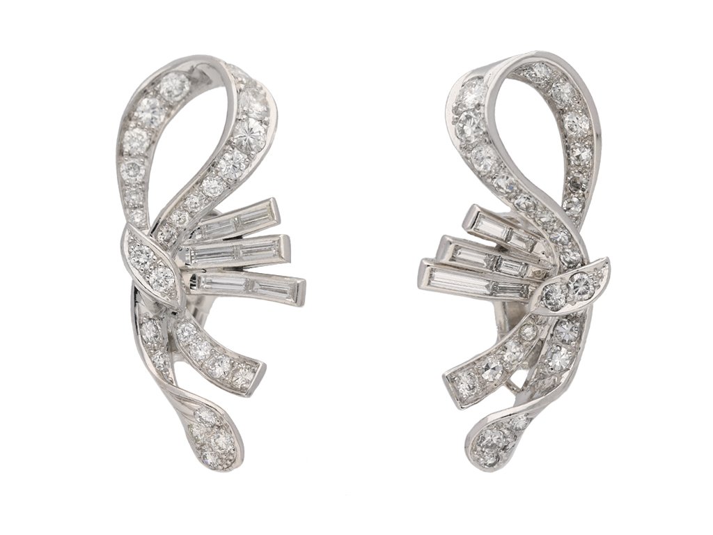 vintage diamond cluster earrings berganza hatton garden