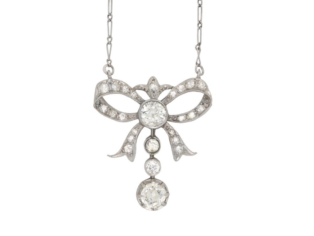 Belle Époque diamond pendant, French, circa 1910.