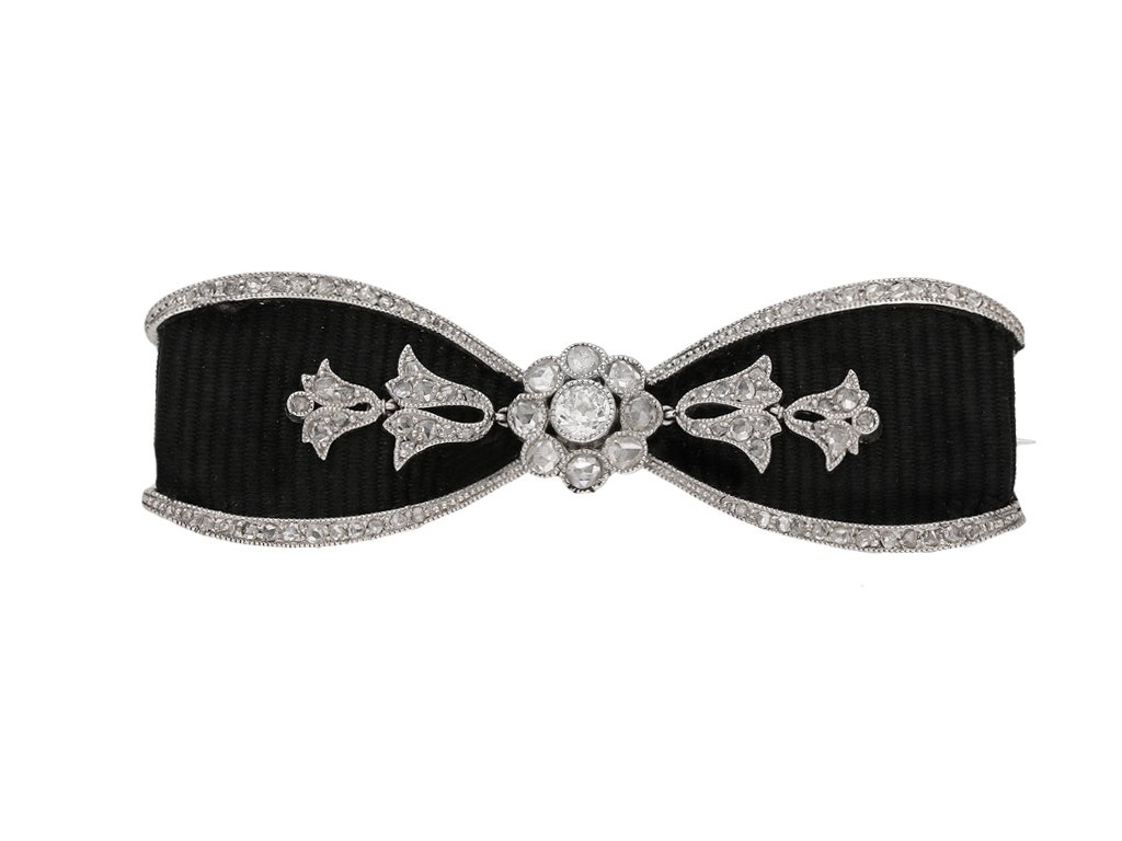 antique Cartier Diamond bow brooch hatton garden berganza