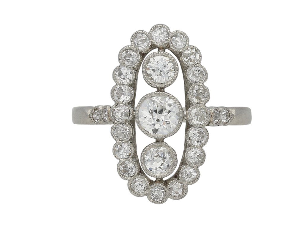 Belle Epoque diamond cluster ring berganza hatton garden