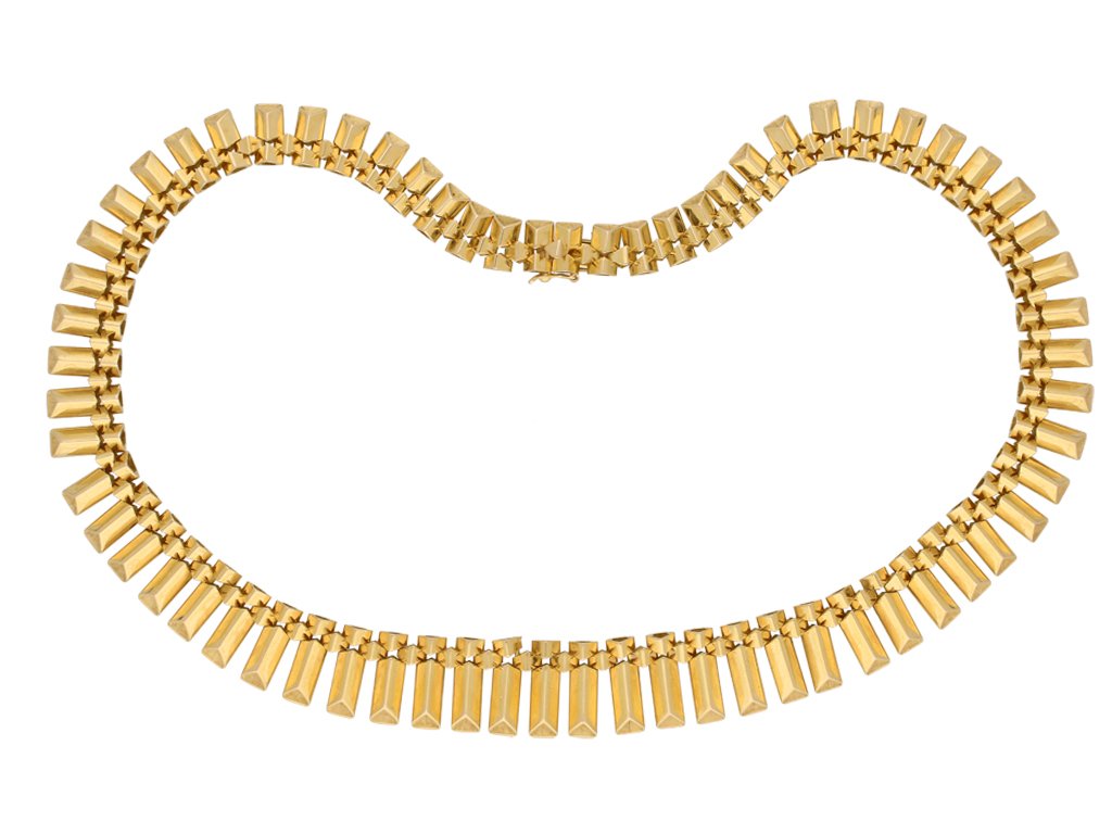 Vintage yellow gold necklace berganza hatton garden