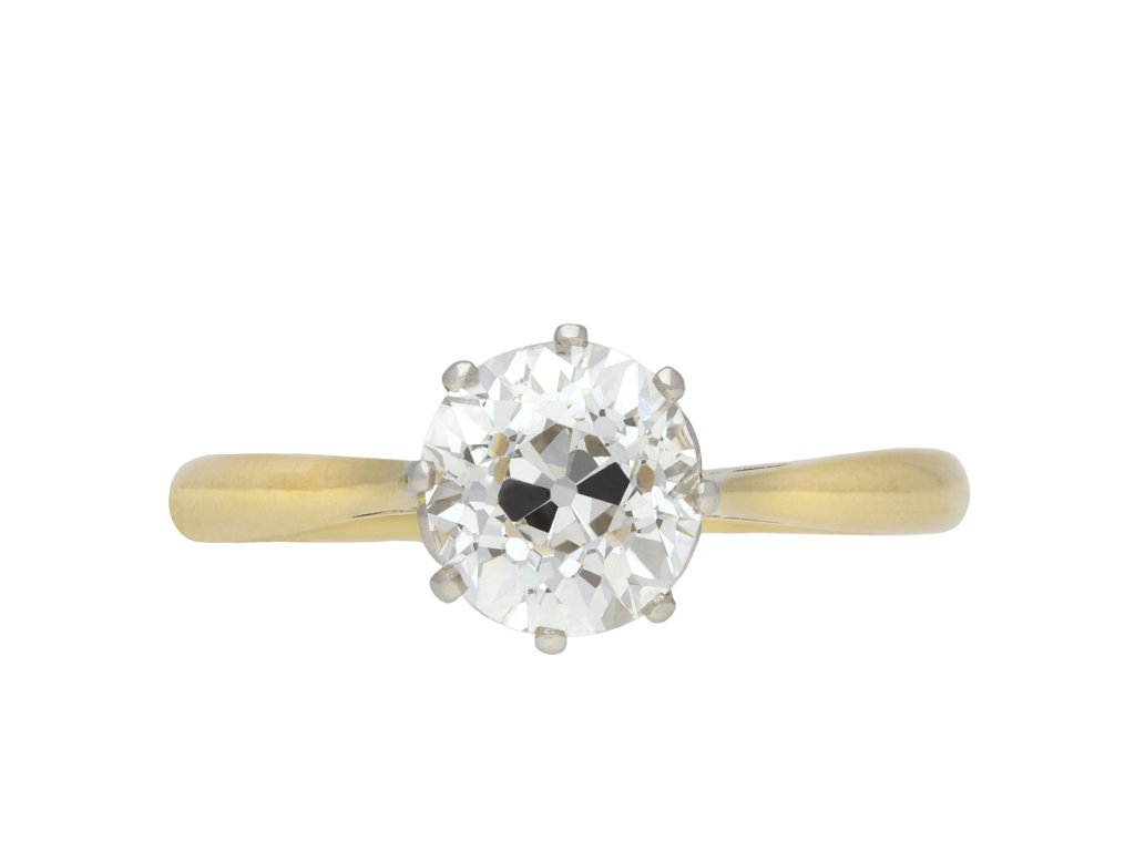 Victorian old mine diamond solitaire ring hatton gardenVictorian old mine diamond solitaire ring hatton garden
