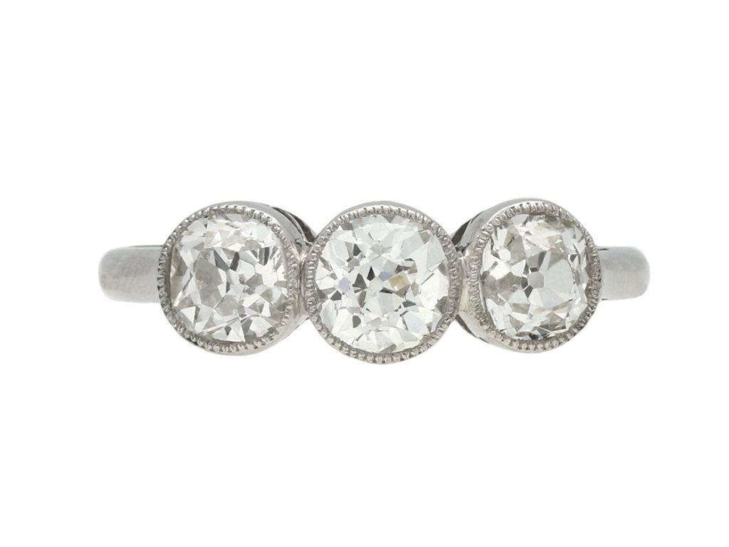 Edwardian three stone diamond ring berganza hatton garden