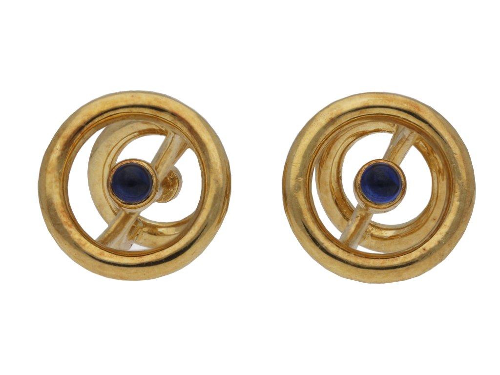 Boucheron gold and sapphire cufflinks berganza hatton garden