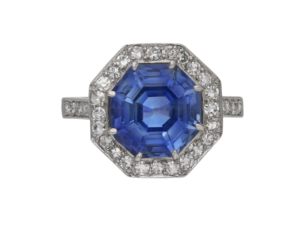 Ceylon sapphire and diamond ring berganza hatton garden