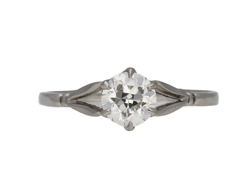 Edwardian diamond solitaire ring berganza hatton garden