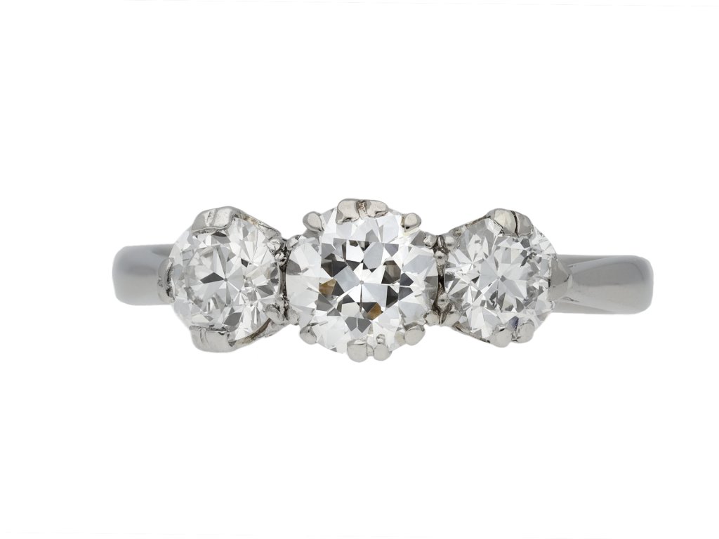Edwardian three stone diamond ring berganza hatton garden
