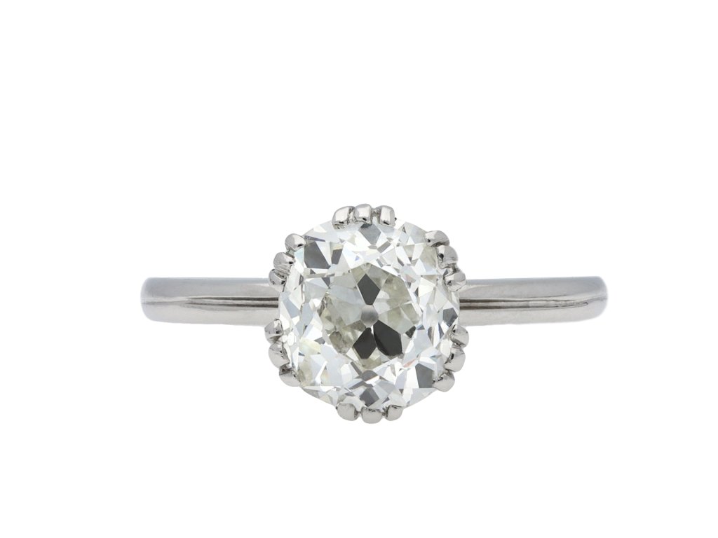 Edwardian old mine diamond solitaire ring hatton garden