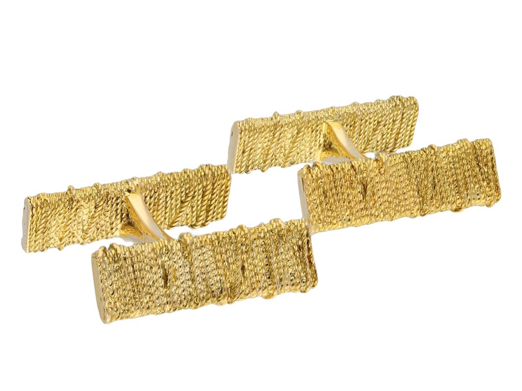 Georges Lenfant vintage yellow gold cufflinks hatton garden