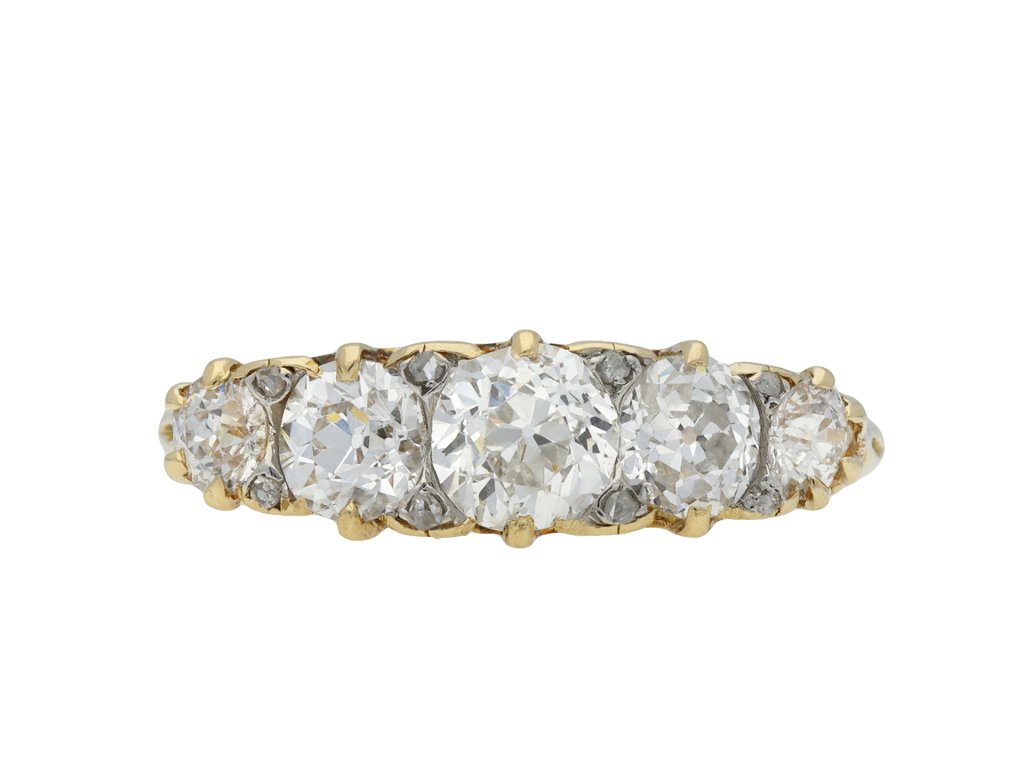 Victorian five stone diamond ring hatton garden