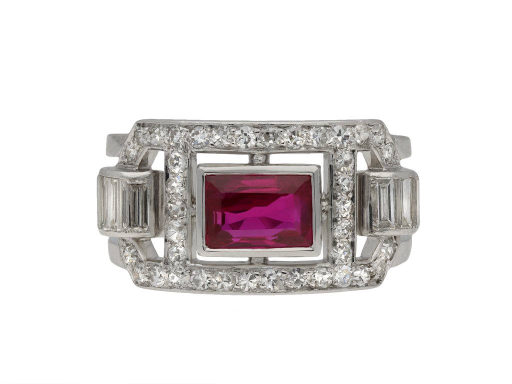 Mauboussin Burmese ruby and diamond ring hatton garden