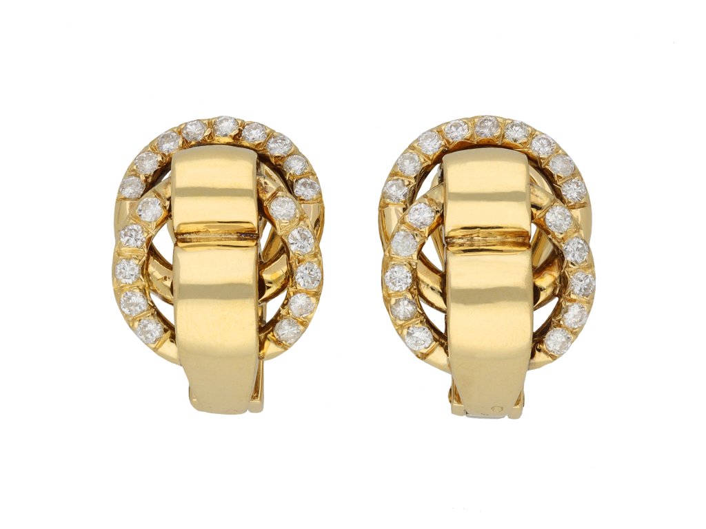 Hermes diamond clip earrings hatton garden