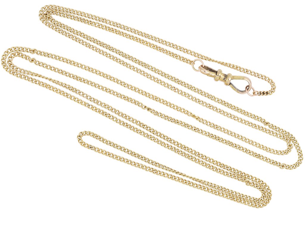 Victorian long guard chain, circa 1900 hatton garden